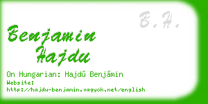 benjamin hajdu business card
