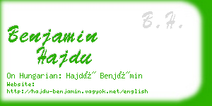 benjamin hajdu business card